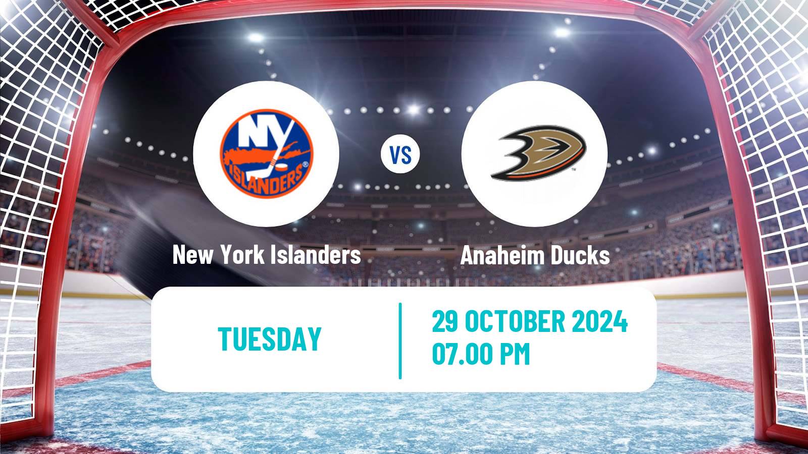 Hockey NHL New York Islanders - Anaheim Ducks