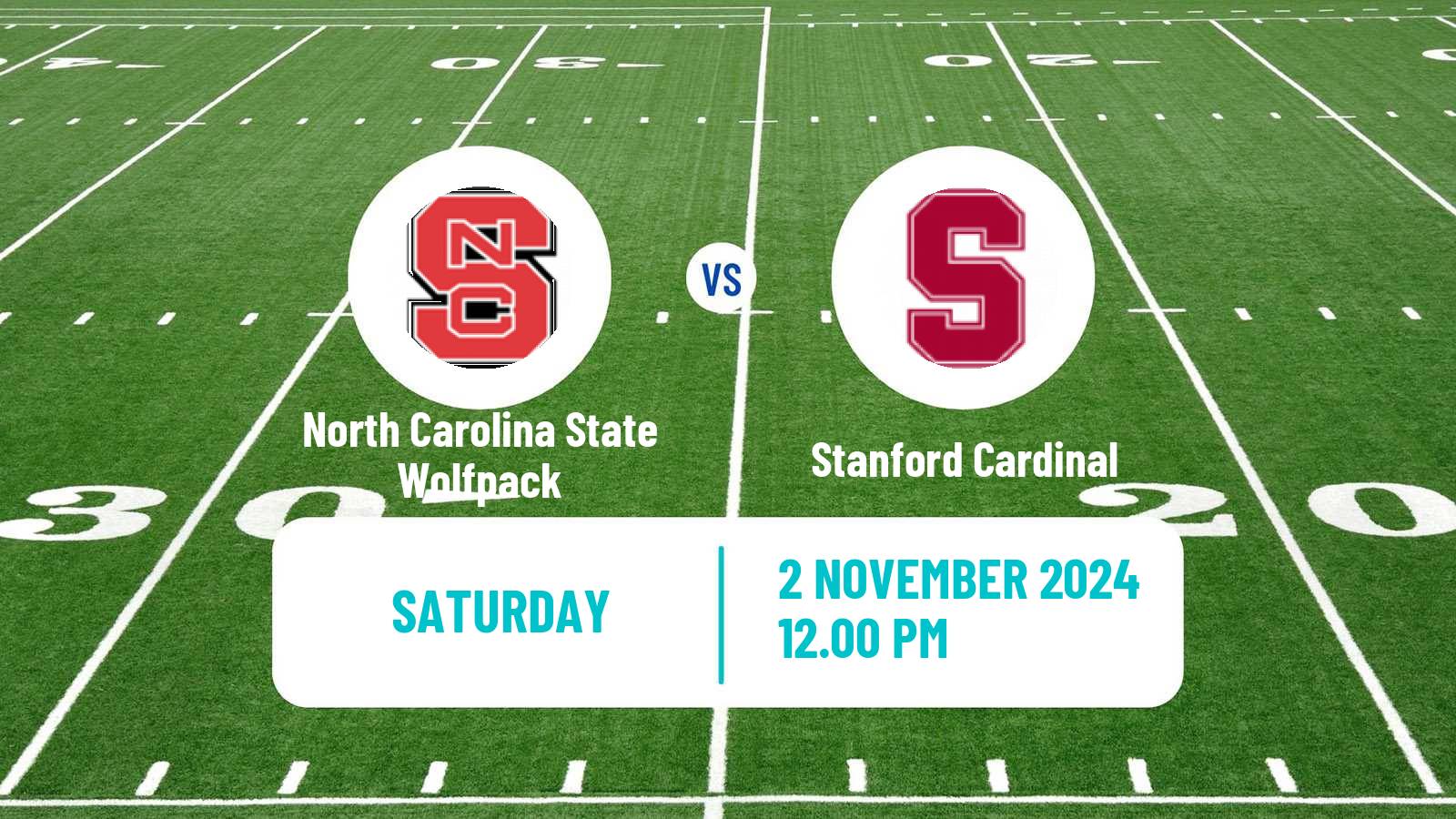 American football NCAA College Football North Carolina State Wolfpack - Stanford Cardinal