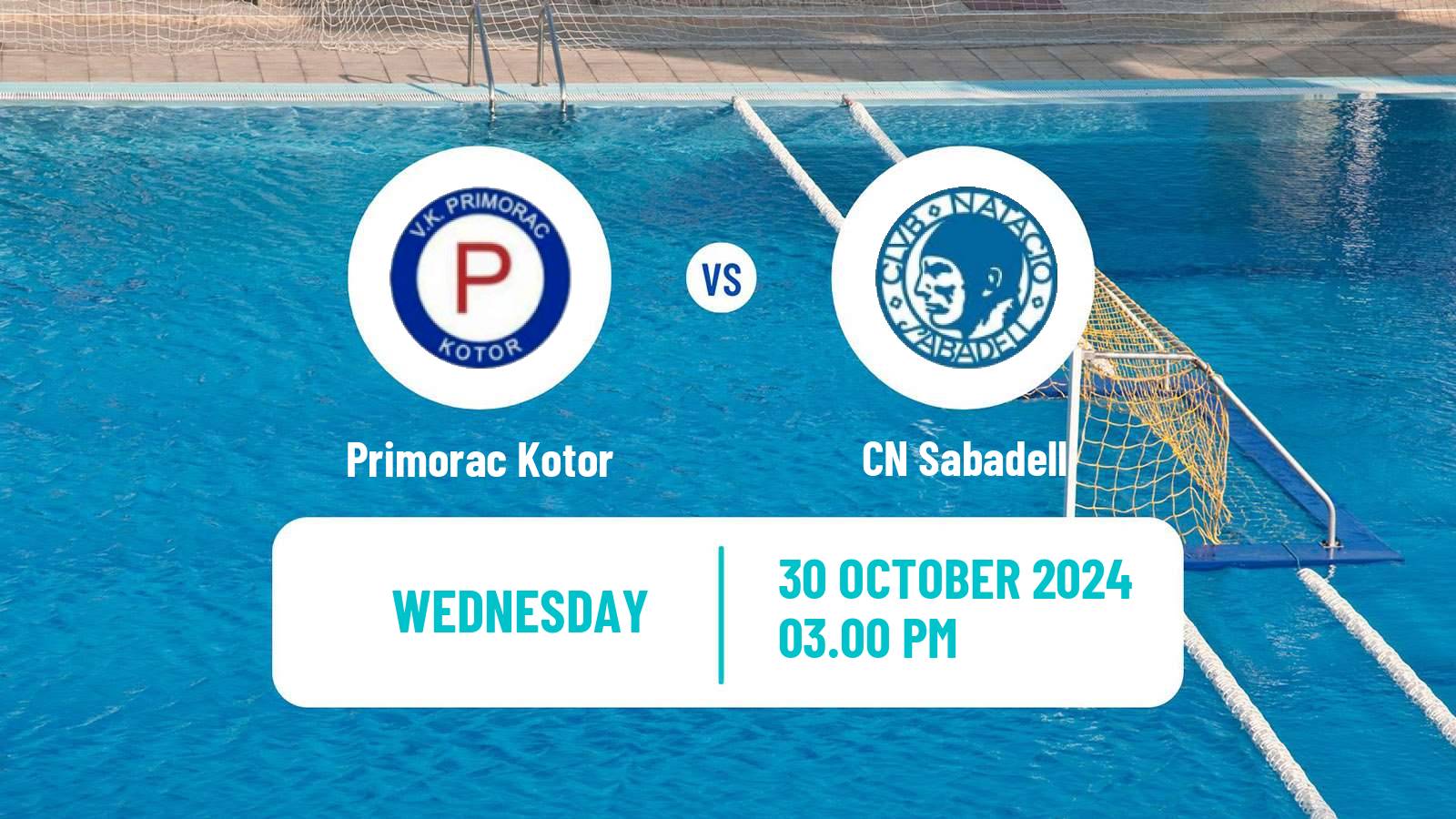 Water polo Champions League Water Polo Primorac Kotor - Sabadell