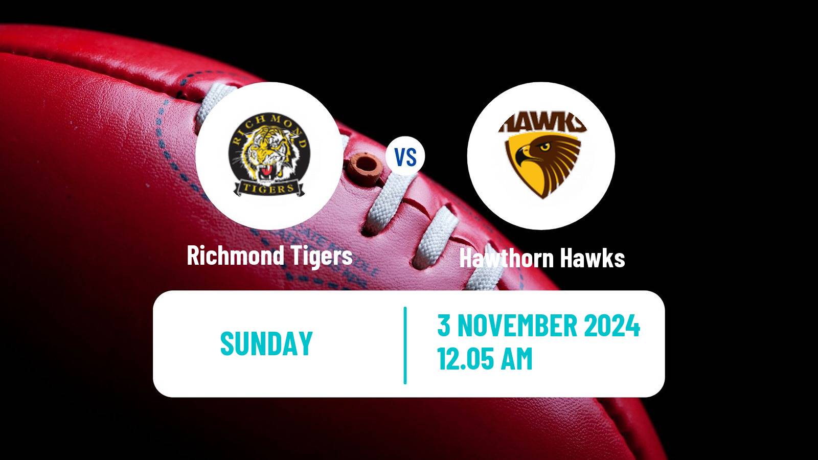 Aussie rules AFL Women Richmond Tigers - Hawthorn Hawks