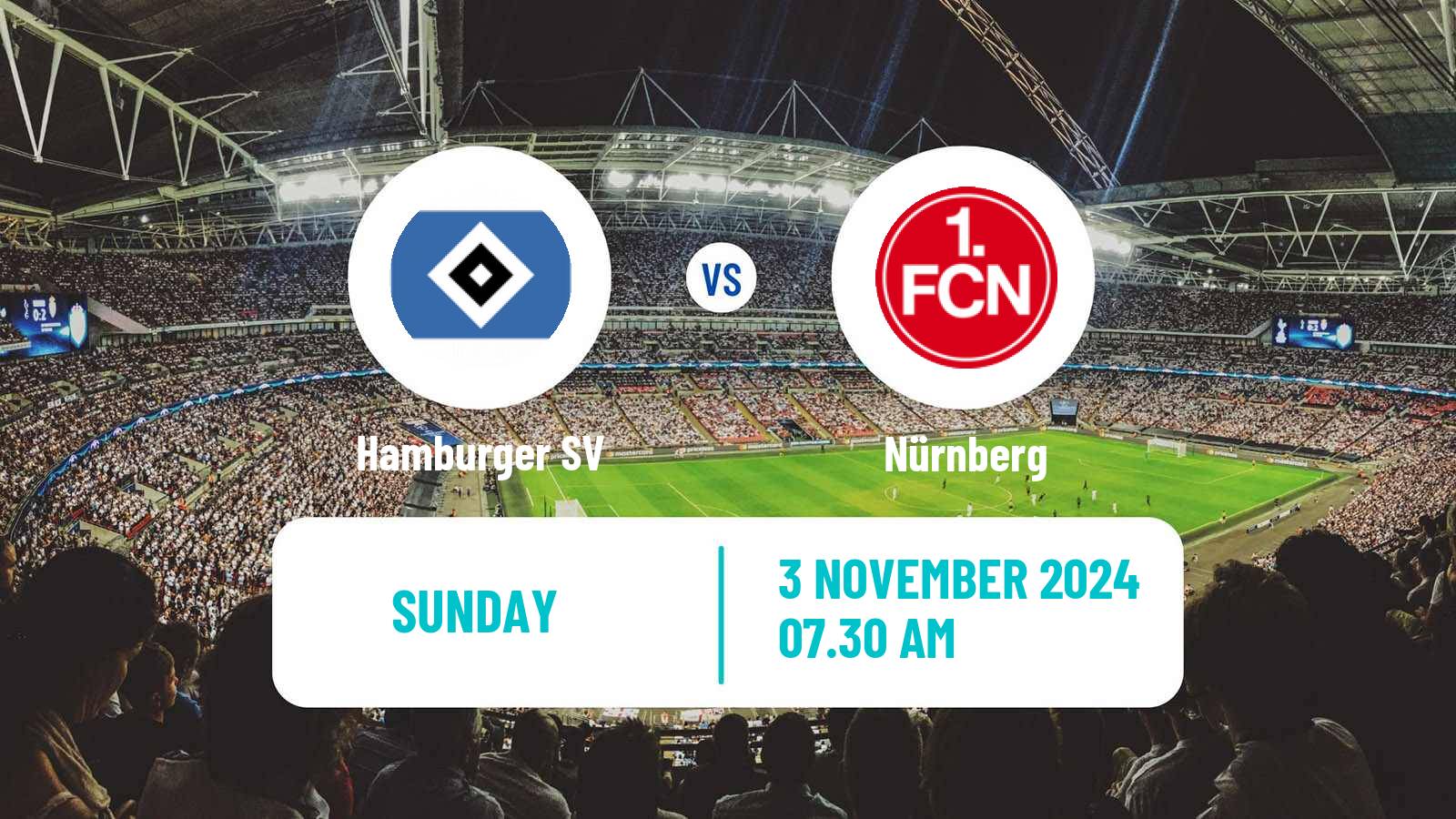 Soccer German 2 Bundesliga Hamburger SV - Nürnberg