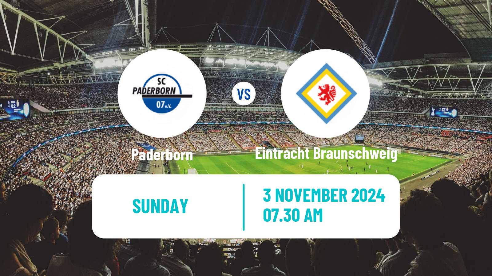 Soccer German 2 Bundesliga Paderborn - Eintracht Braunschweig