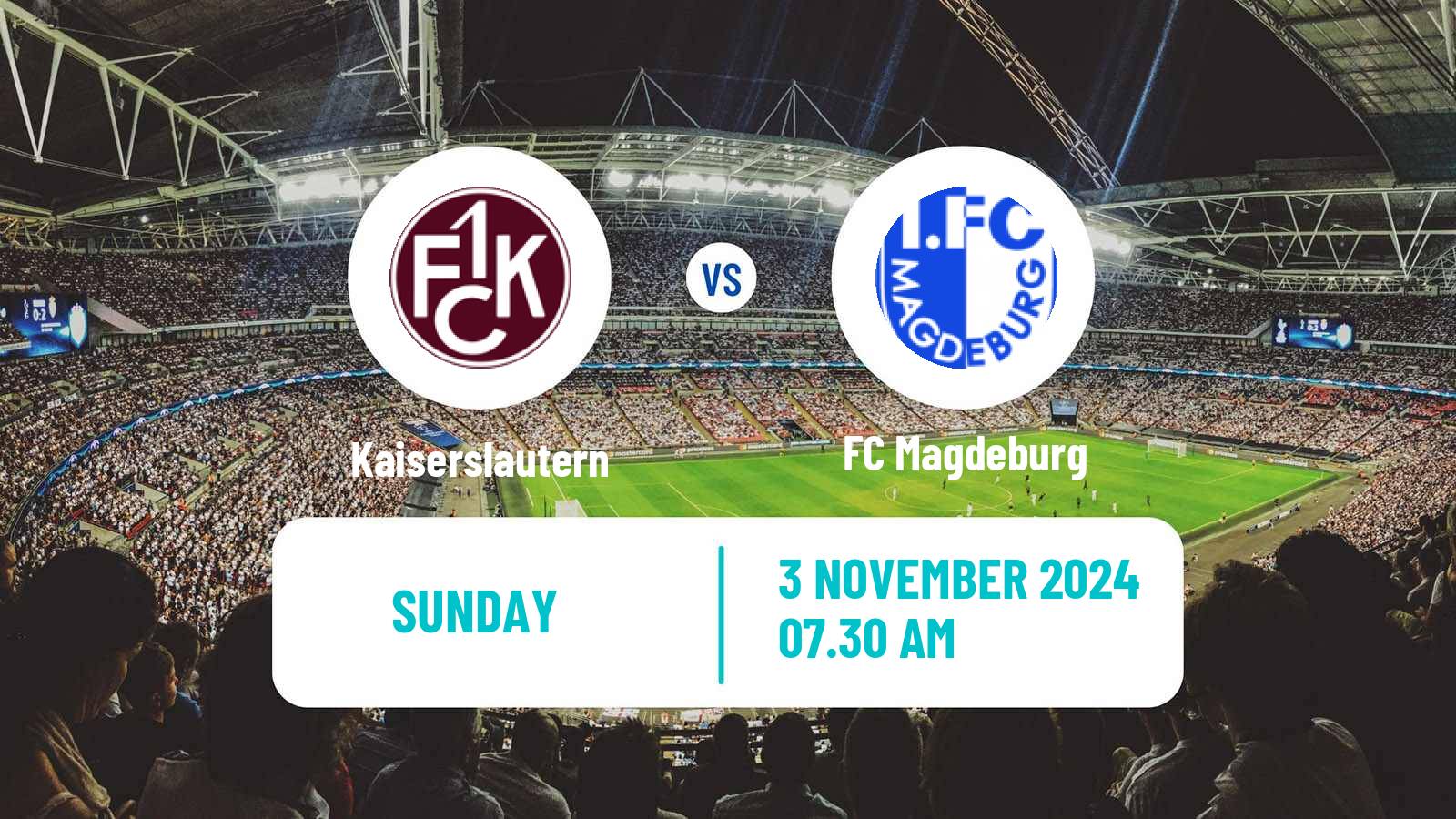 Soccer German 2 Bundesliga Kaiserslautern - Magdeburg