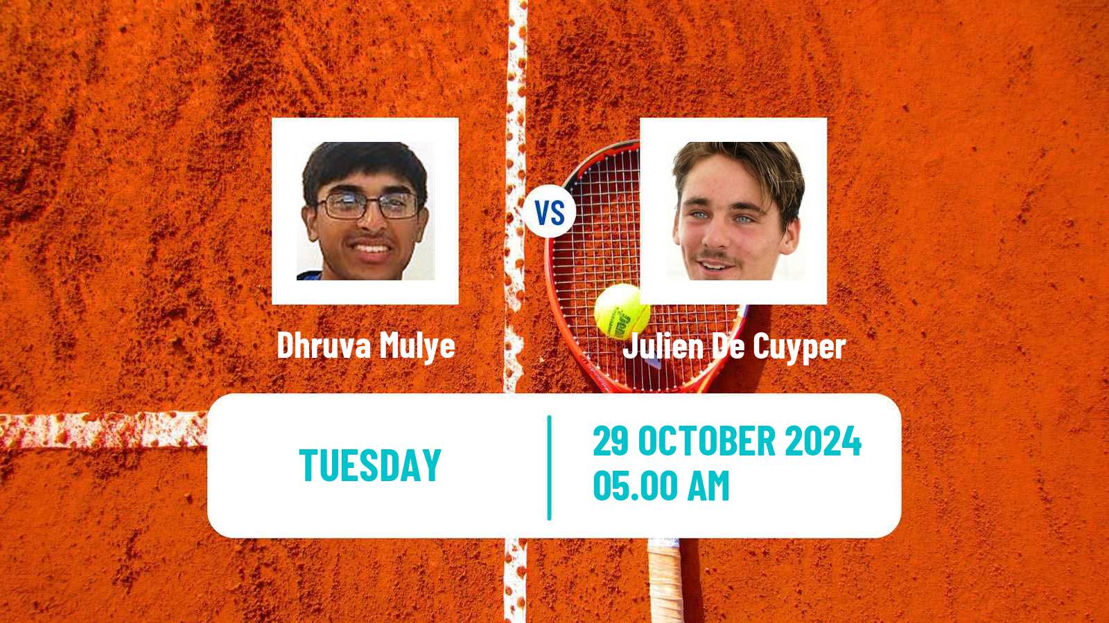 Tennis Brazzaville Challenger Men Dhruva Mulye - Julien De Cuyper