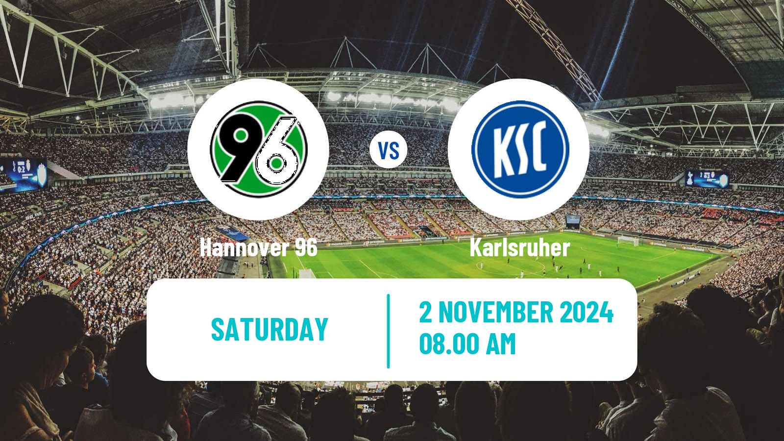 Soccer German 2 Bundesliga Hannover - Karlsruher