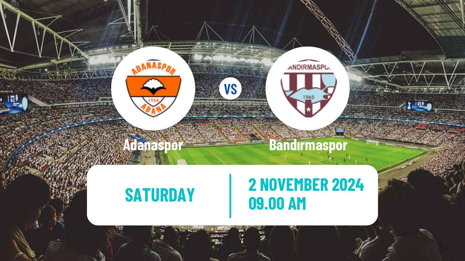 Soccer Turkish First League Adanaspor - Bandırmaspor