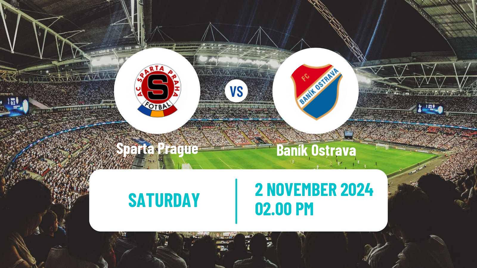 Soccer Czech 1 Liga Sparta Prague - Baník Ostrava