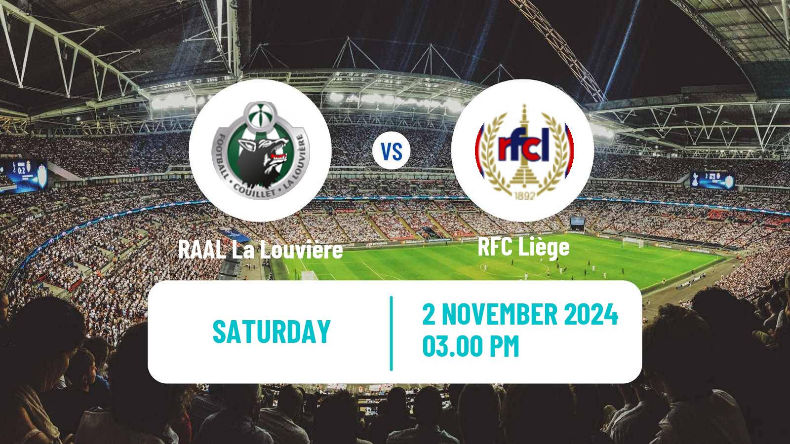 Soccer Belgian Сhallenger Pro League RAAL La Louvière - RFC Liège