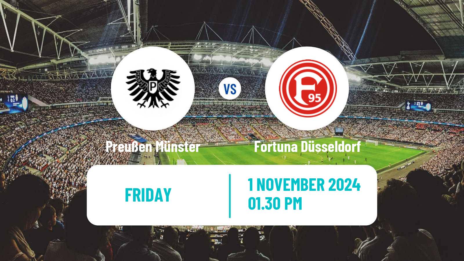 Soccer German 2 Bundesliga Preußen Münster - Fortuna Düsseldorf