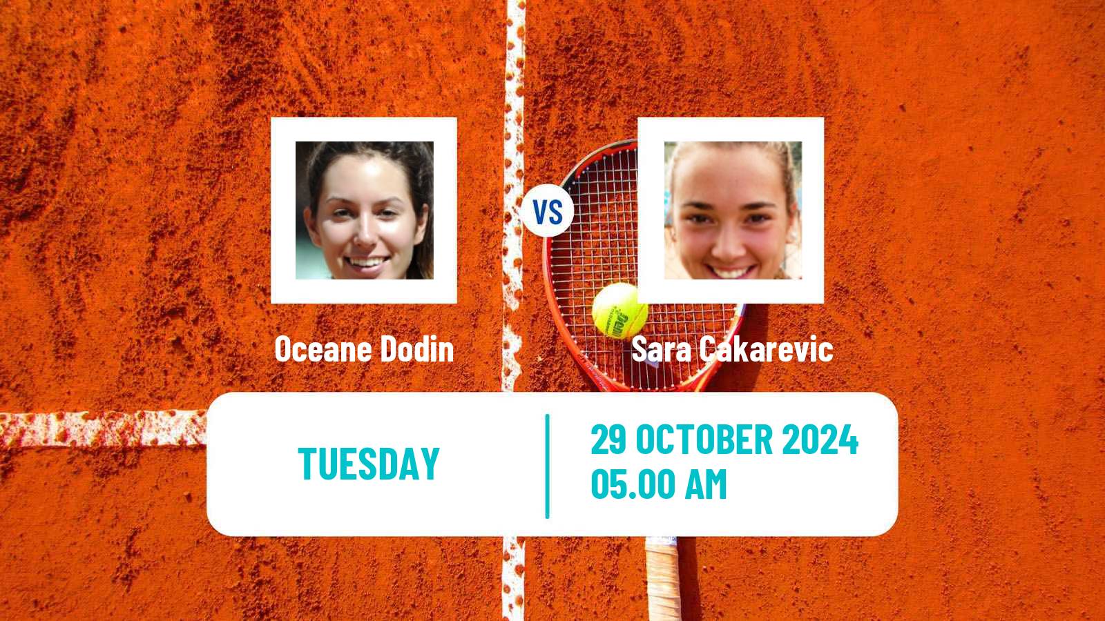 Tennis ITF W50 Nantes Women Oceane Dodin - Sara Cakarevic