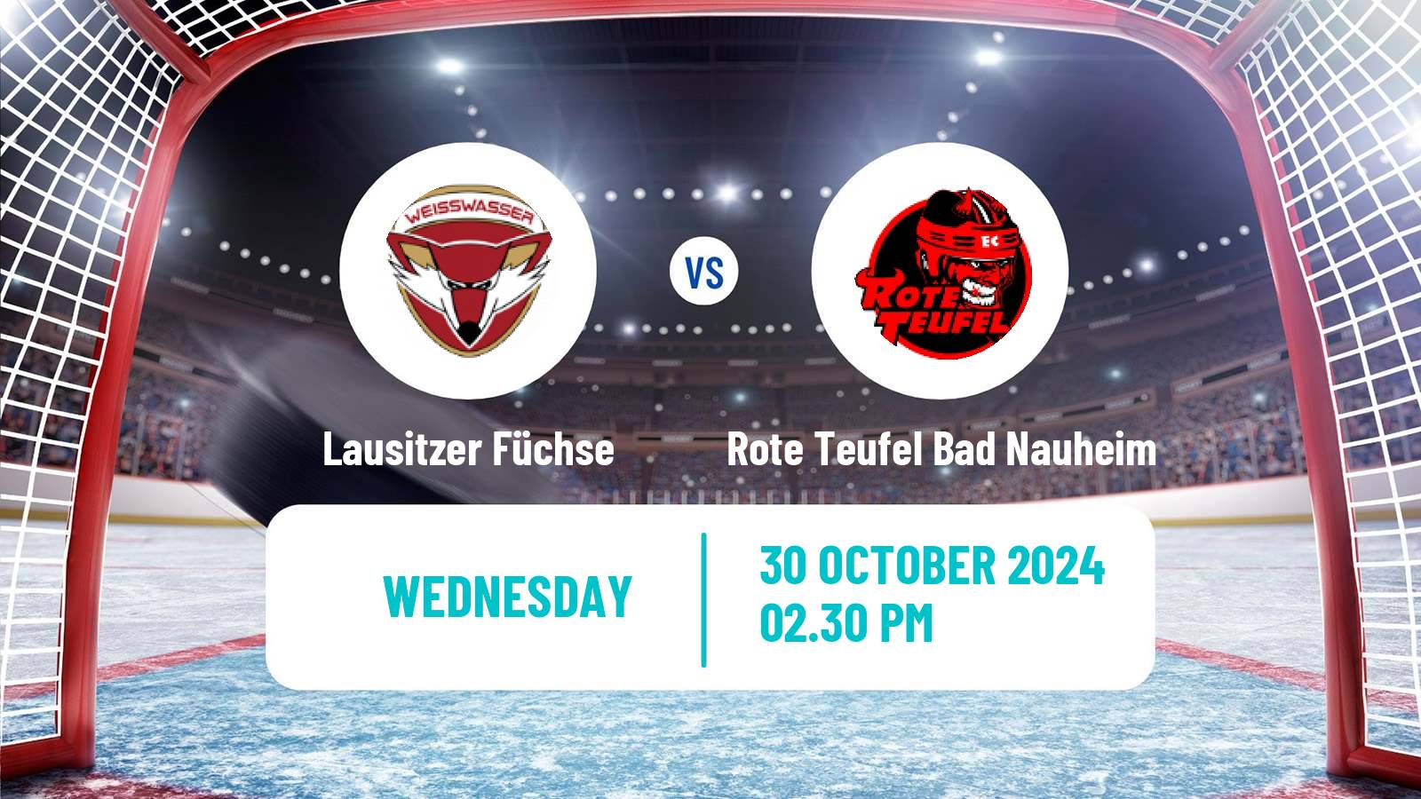 Hockey German DEL2 Lausitzer Füchse - Rote Teufel Bad Nauheim