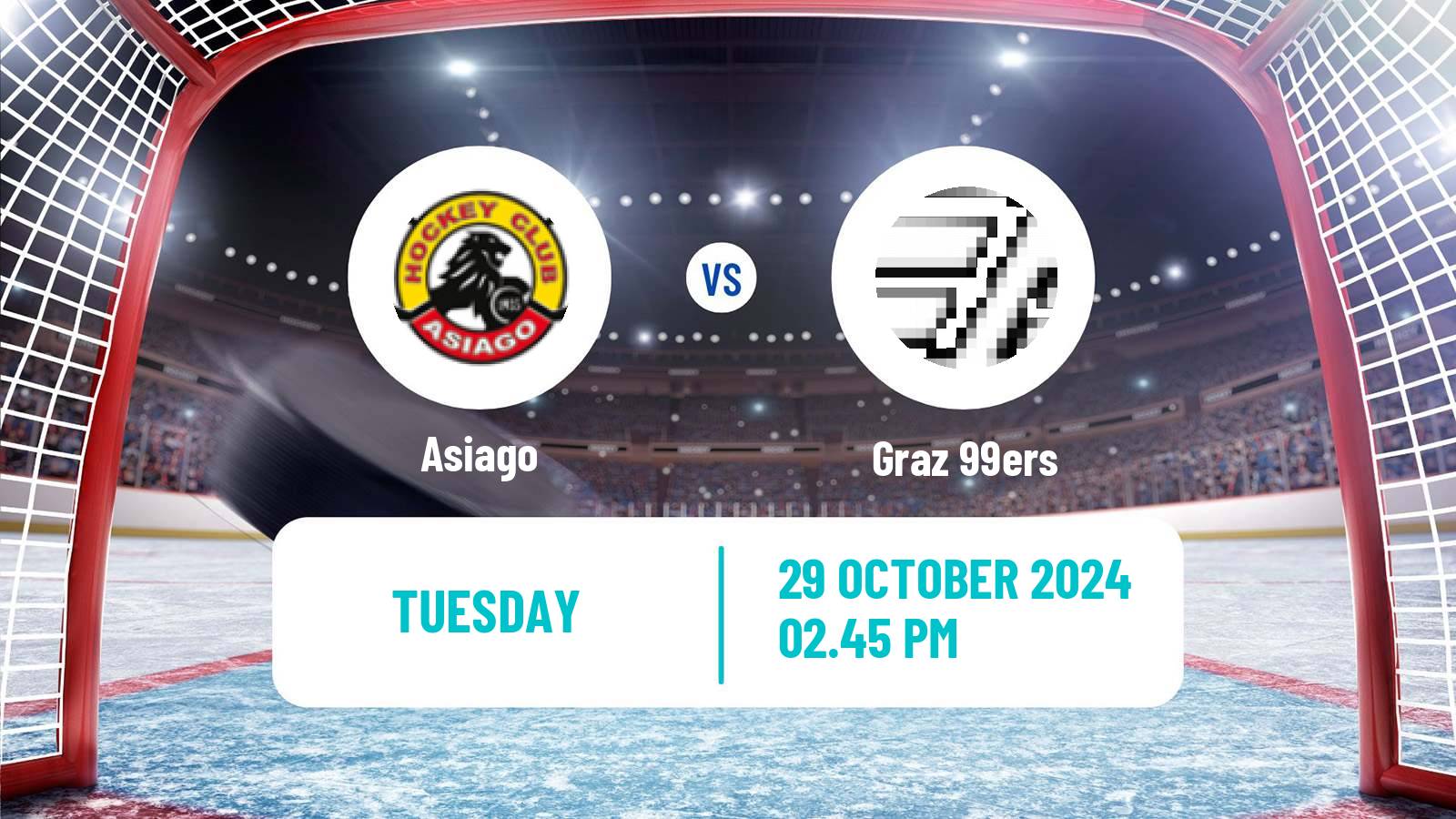 Hockey Austrian Ice Hockey League Asiago - Graz 99ers