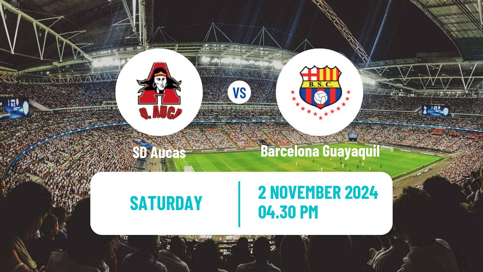 Soccer Ecuadorian Liga Pro SD Aucas - Barcelona Guayaquil