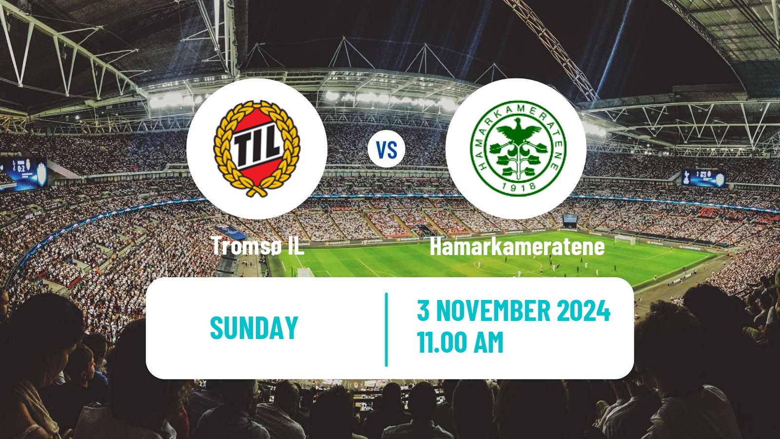 Soccer Norwegian Eliteserien Tromsø - Hamarkameratene