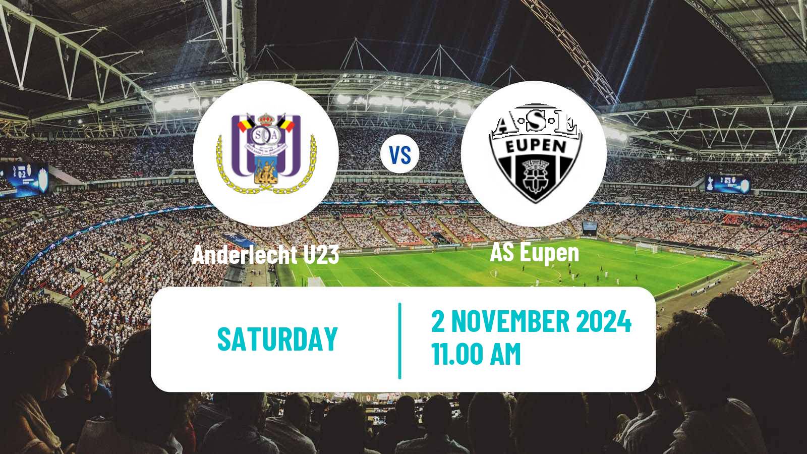 Soccer Belgian Сhallenger Pro League Anderlecht U23 - Eupen