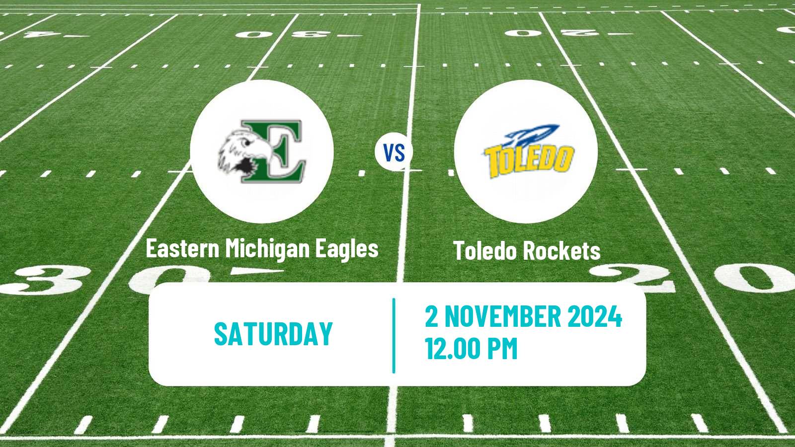 American football NCAA College Football Eastern Michigan Eagles - Toledo Rockets