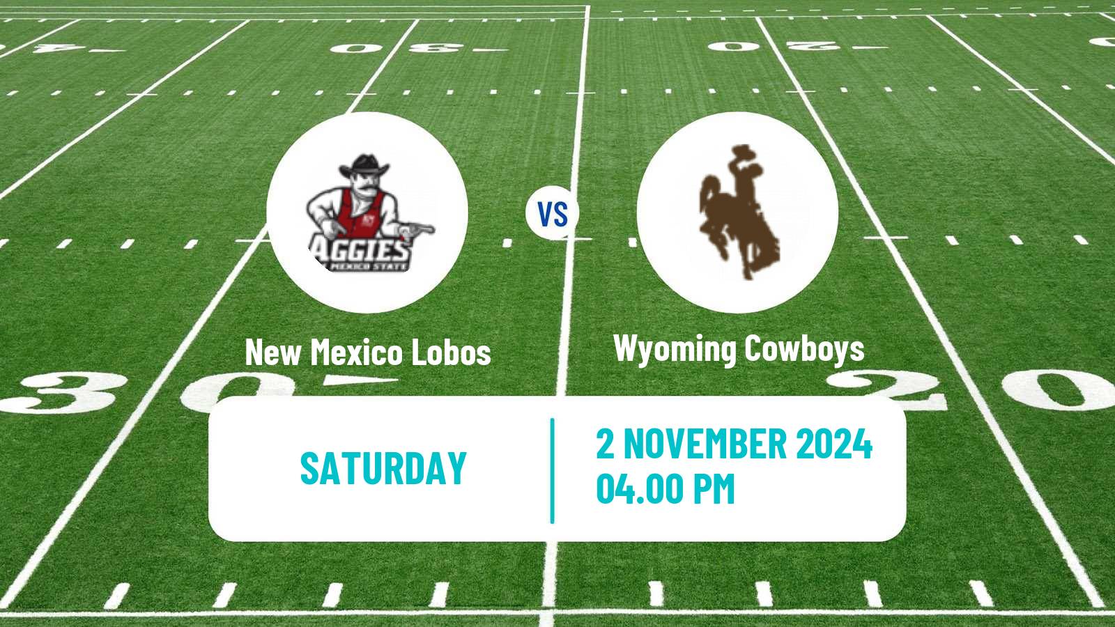 American football NCAA College Football New Mexico Lobos - Wyoming Cowboys