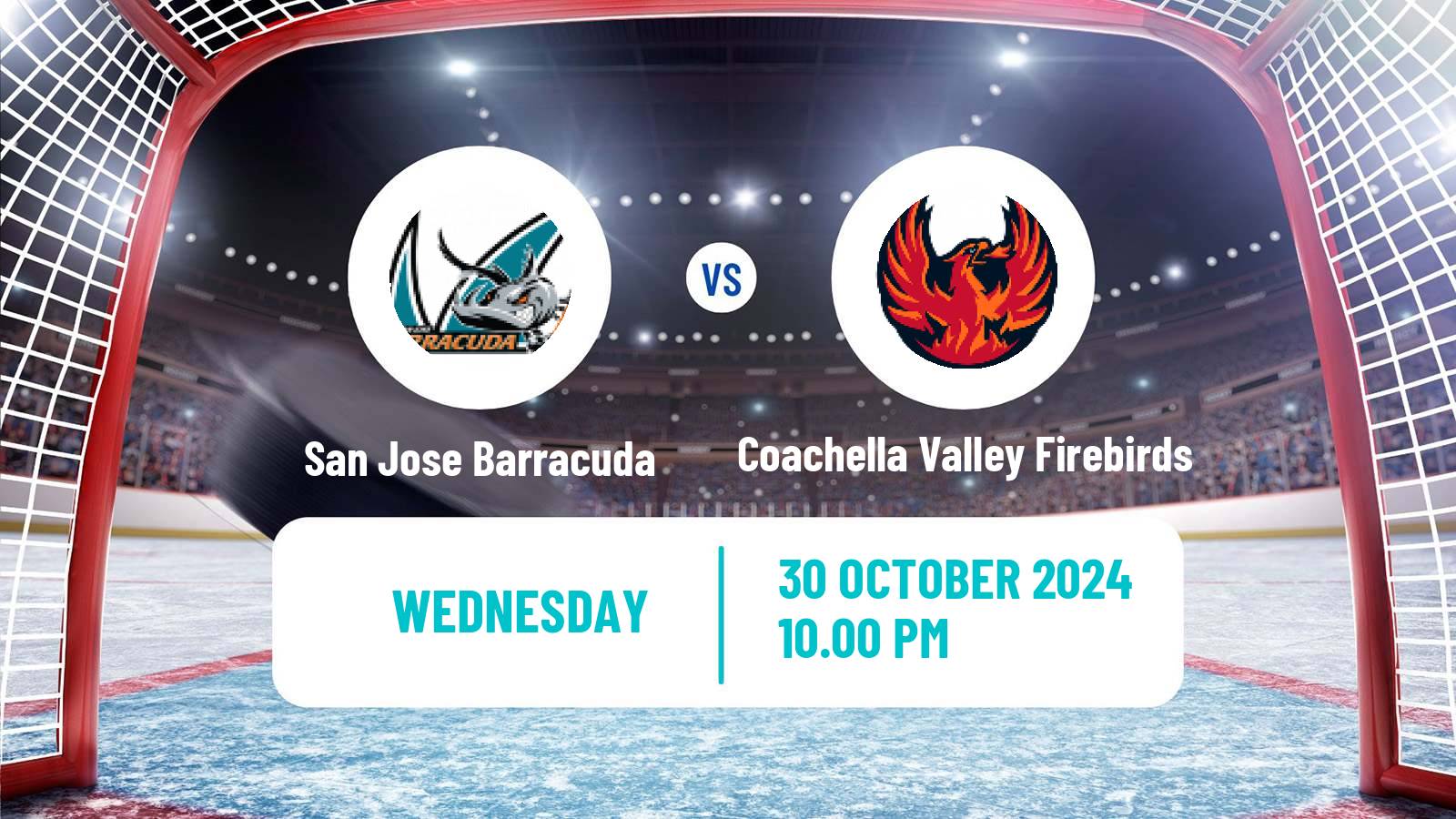 Hockey AHL San Jose Barracuda - Coachella Valley Firebirds