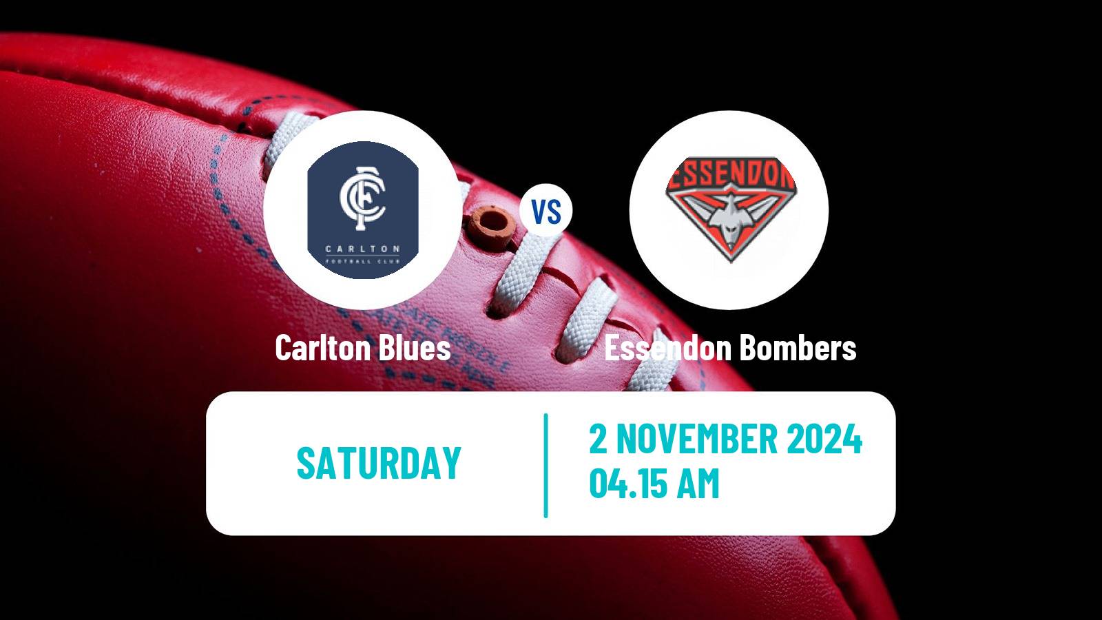 Aussie rules AFL Women Carlton Blues - Essendon Bombers