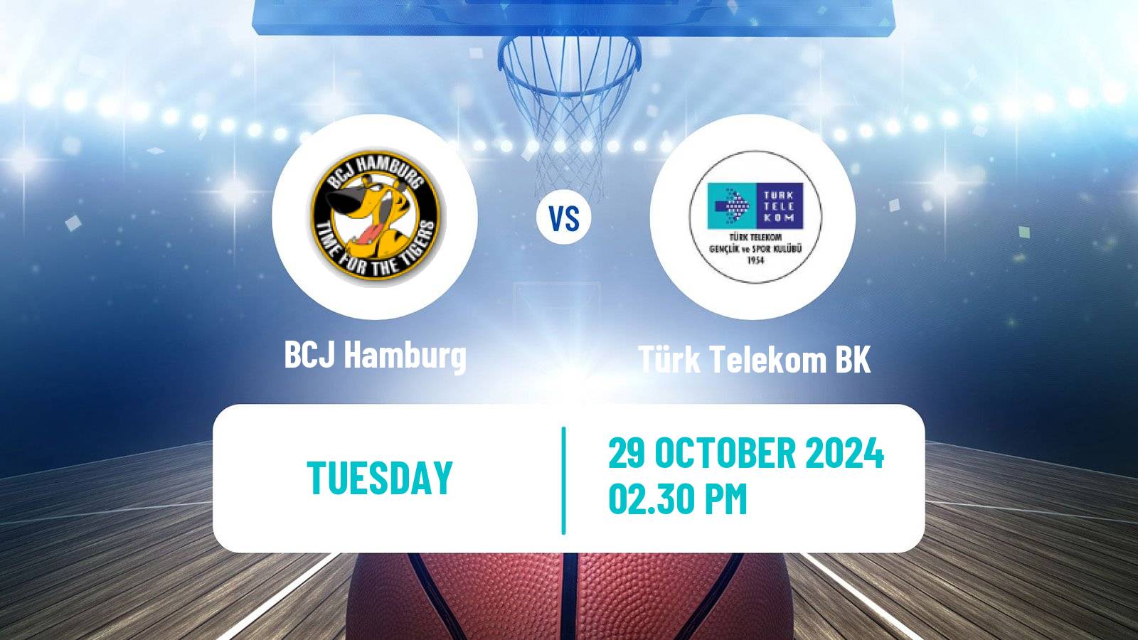 Basketball Eurocup BCJ Hamburg - Türk Telekom BK