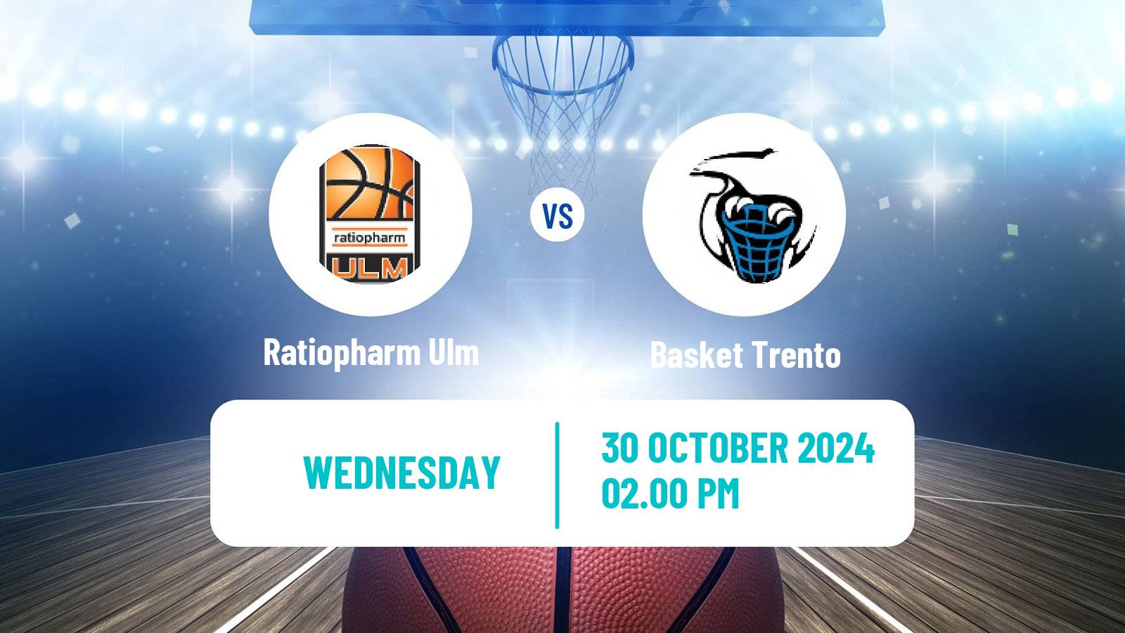 Basketball Eurocup Ratiopharm Ulm - Basket Trento