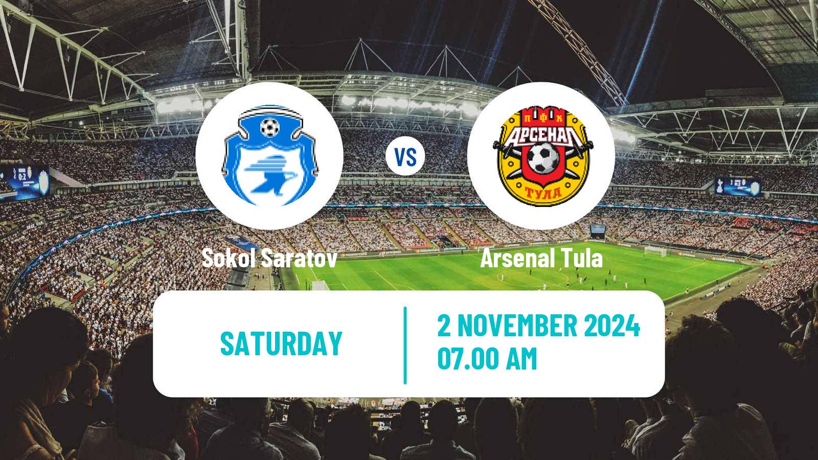 Soccer Russian FNL Sokol Saratov - Arsenal Tula