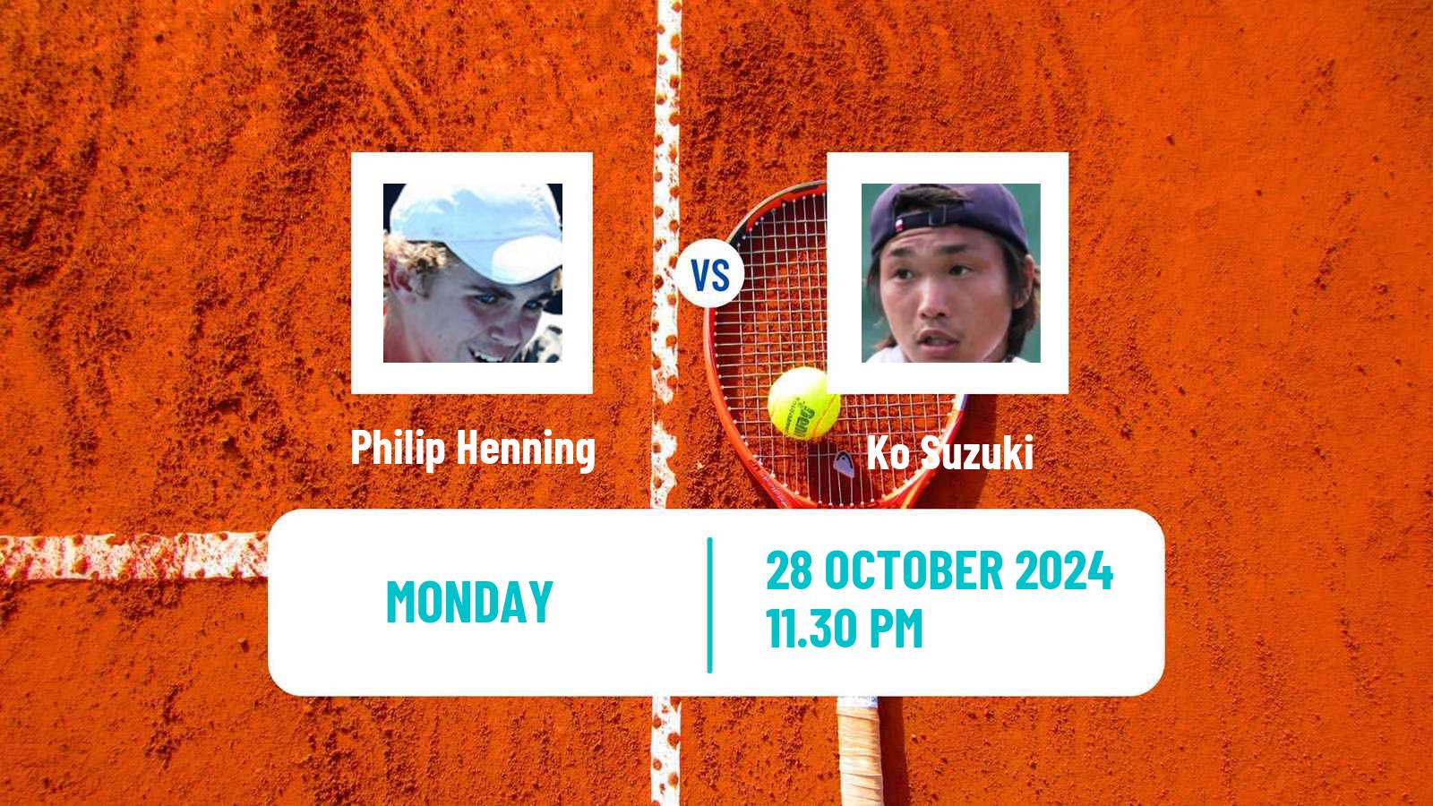 Tennis ITF M15 Yanagawa City Men Philip Henning - Ko Suzuki