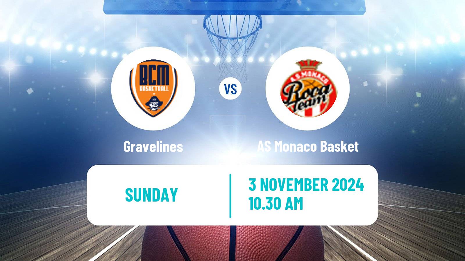 Basketball French LNB Gravelines - AS Monaco Basket