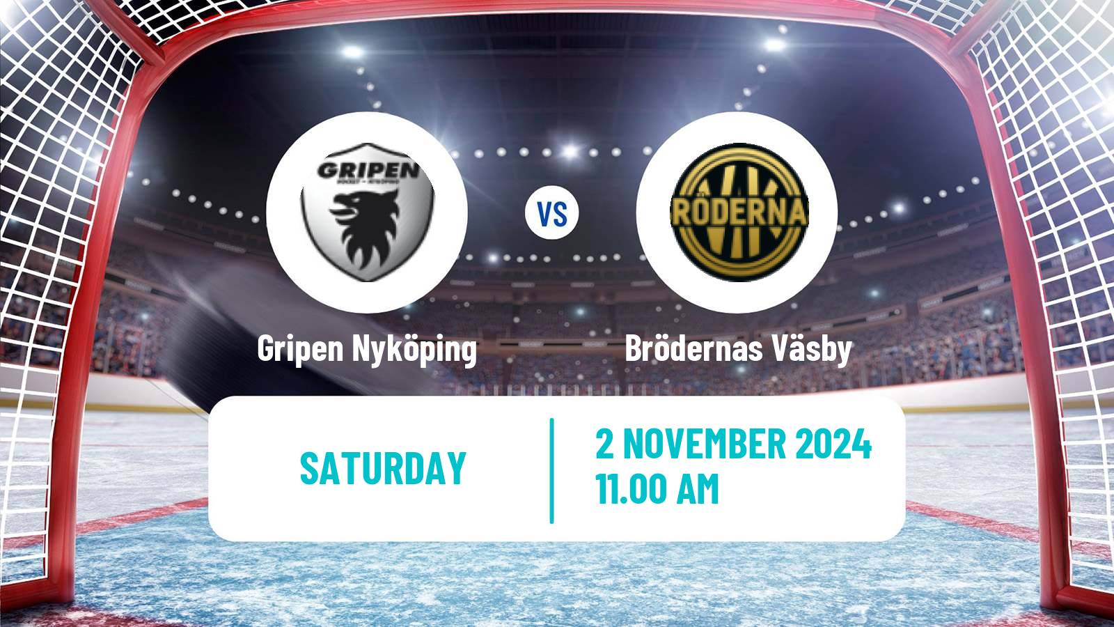 Hockey Swedish HockeyEttan Ostra Gripen Nyköping - Brödernas Väsby