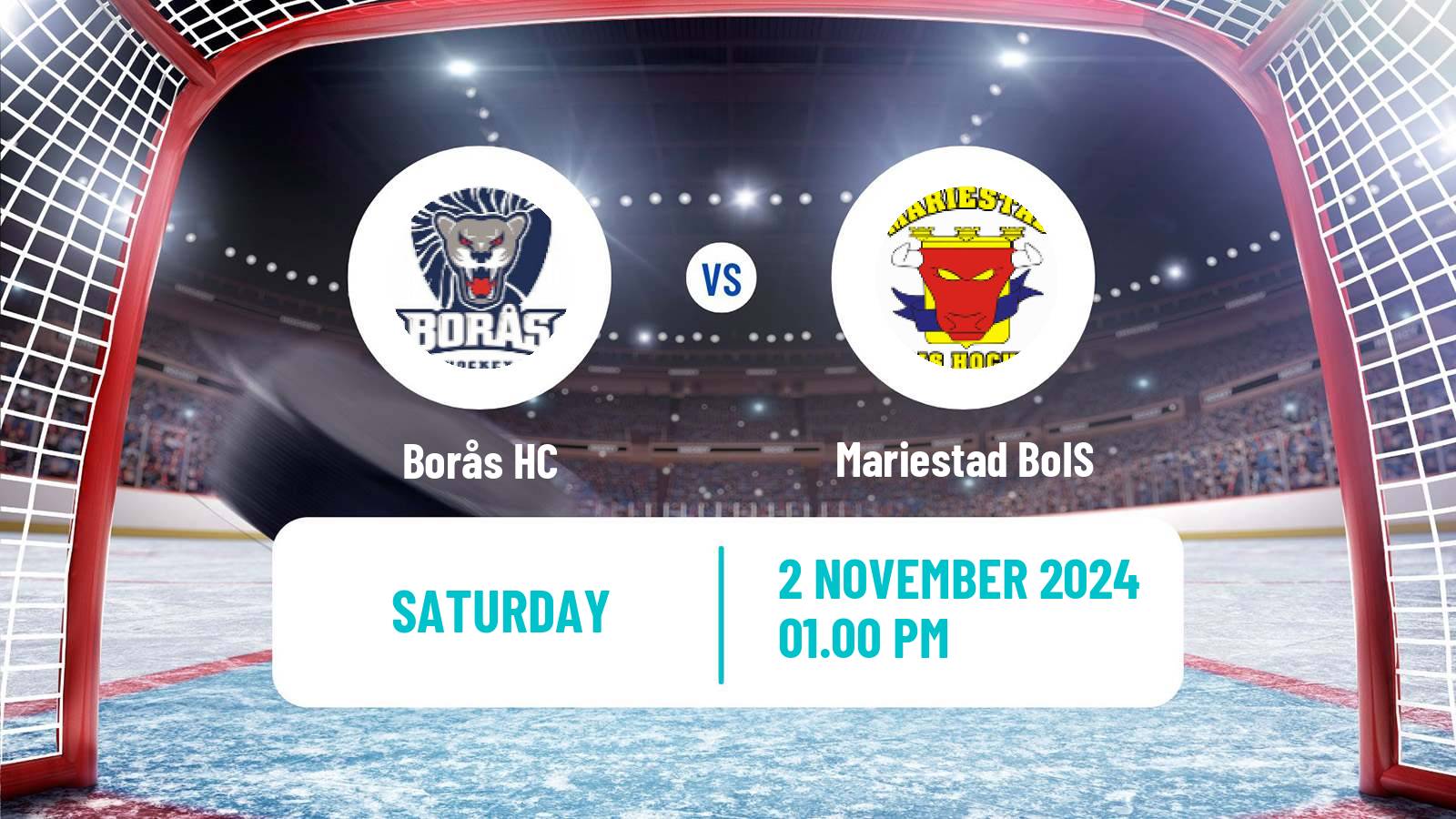 Hockey Swedish HockeyEttan Vastra Borås - Mariestad BoIS