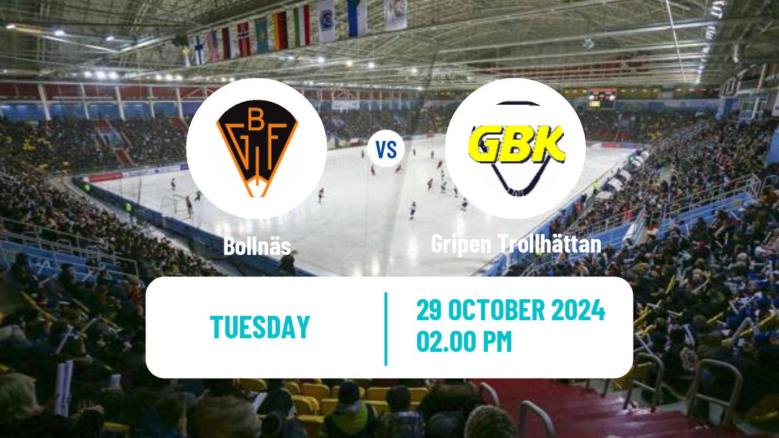 Bandy Swedish Elitserien Bandy Bollnäs - Gripen Trollhättan