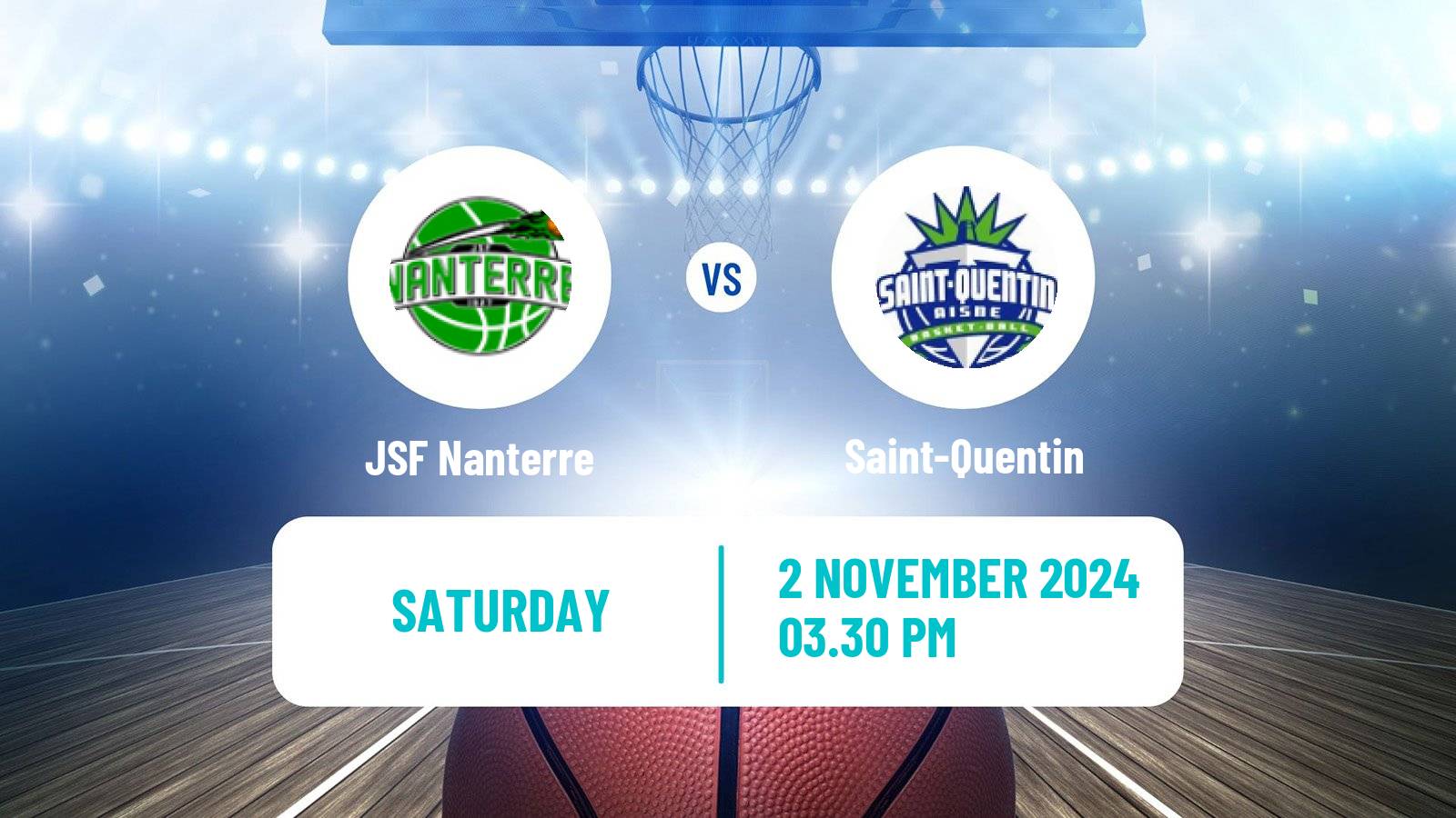 Basketball French LNB Nanterre - Saint-Quentin