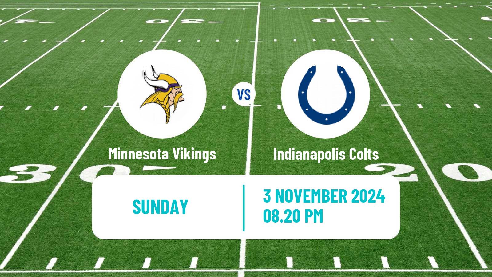 American football NFL Minnesota Vikings - Indianapolis Colts