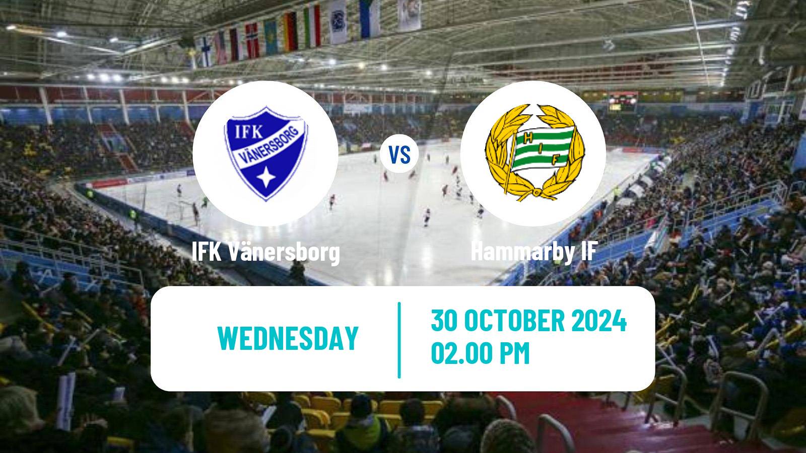 Bandy Swedish Elitserien Bandy IFK Vänersborg - Hammarby IF