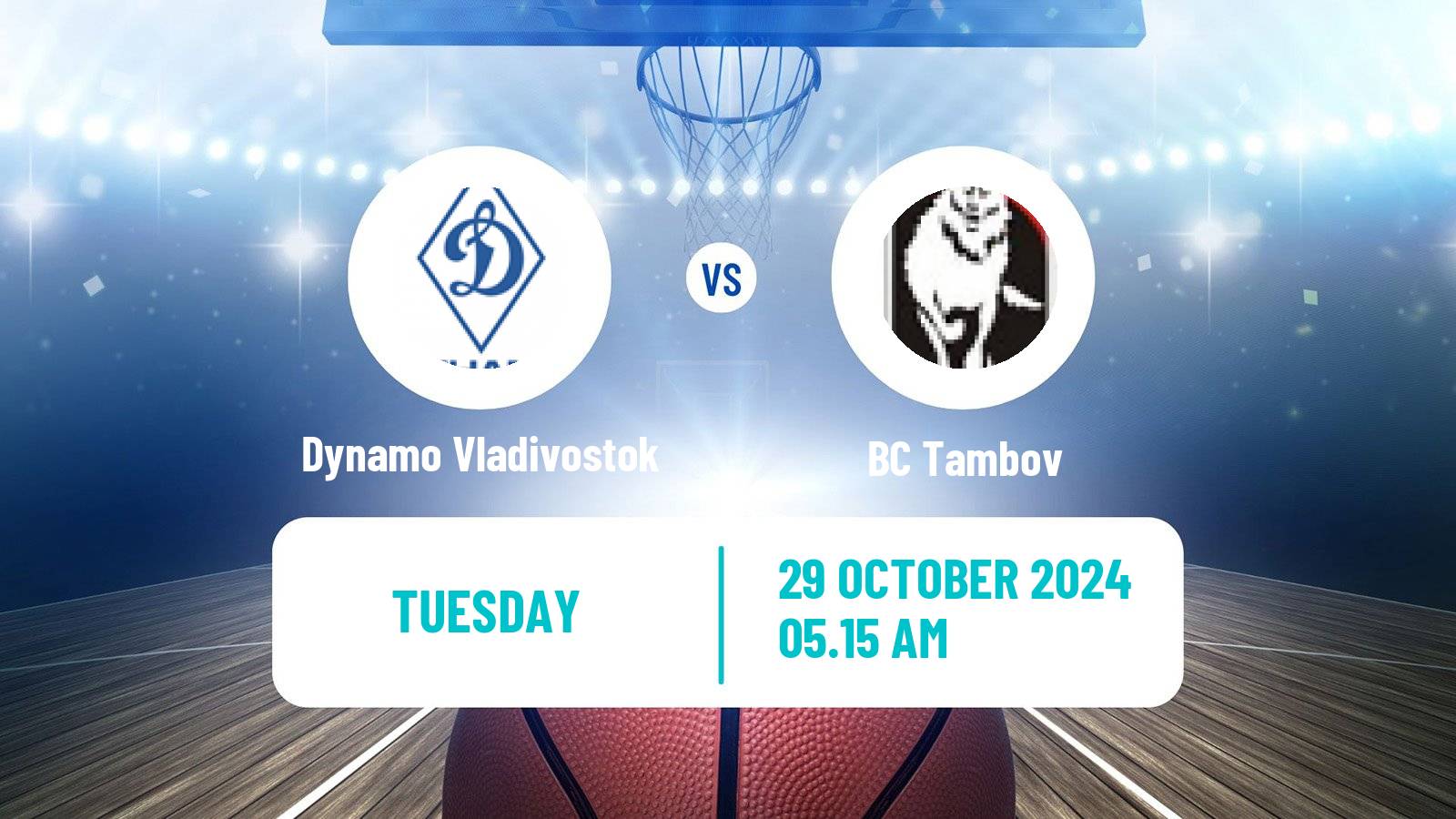 Basketball Russian Super League Basketball Dynamo Vladivostok - Tambov