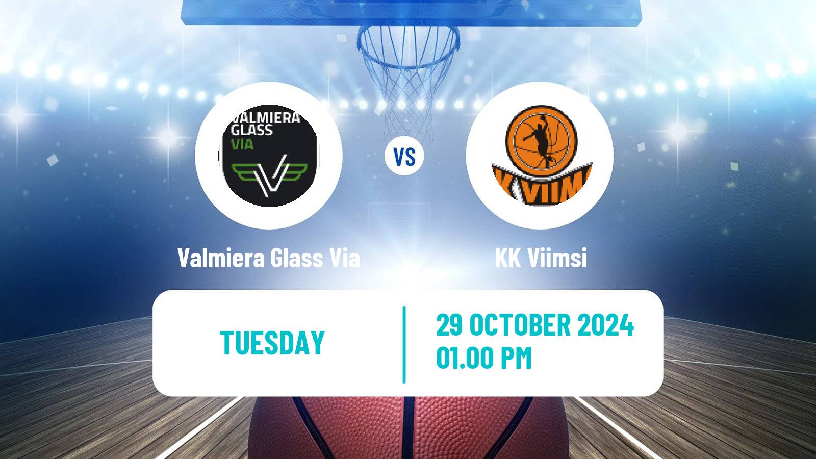 Basketball Estonian–Latvian Basketball League Valmiera Glass Via - Viimsi