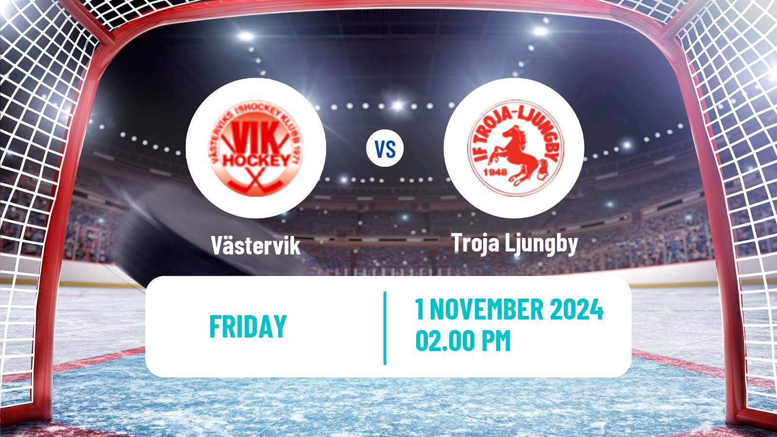 Hockey Swedish HockeyEttan Sodra Västervik - Troja Ljungby