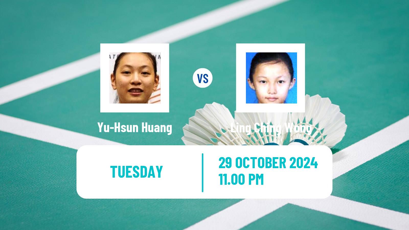 Badminton BWF World Tour Indonesia Masters 3 Women Yu-Hsun Huang - Ling Ching Wong