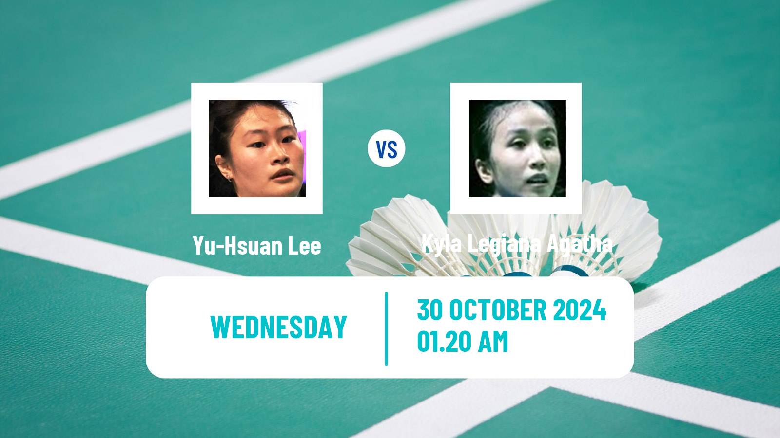 Badminton BWF World Tour Indonesia Masters 3 Women Yu-Hsuan Lee - Kyla Legiana Agatha