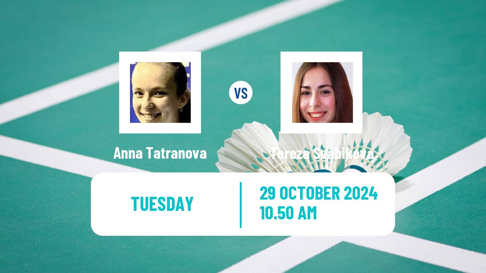 Badminton BWF World Tour Hylo Open Women Anna Tatranova - Tereza Svabikova