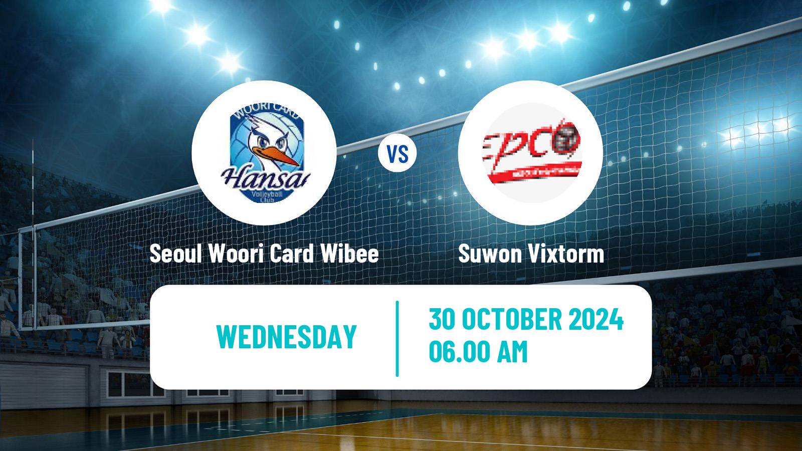 Volleyball South Korean V-League Seoul Woori Card Wibee - Suwon Vixtorm