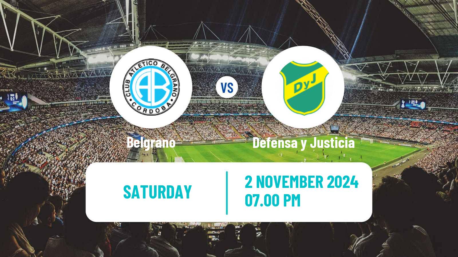 Soccer Argentinian Liga Profesional Belgrano - Defensa y Justicia