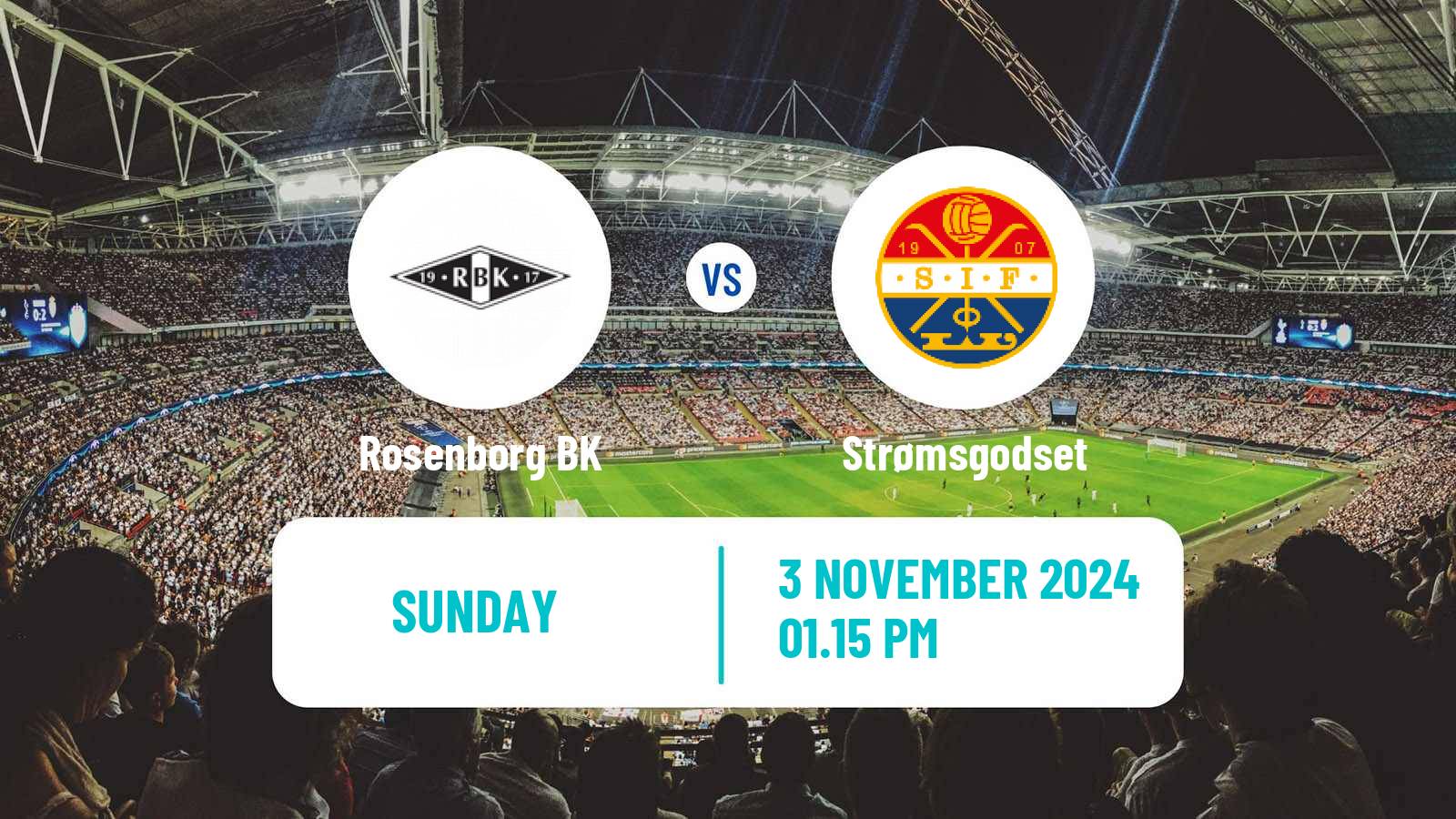 Soccer Norwegian Eliteserien Rosenborg - Strømsgodset