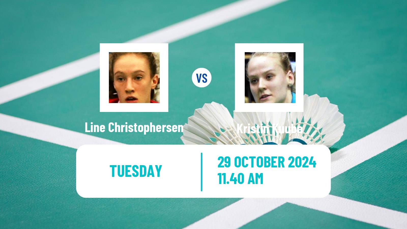 Badminton BWF World Tour Hylo Open Women Line Christophersen - Kristin Kuuba