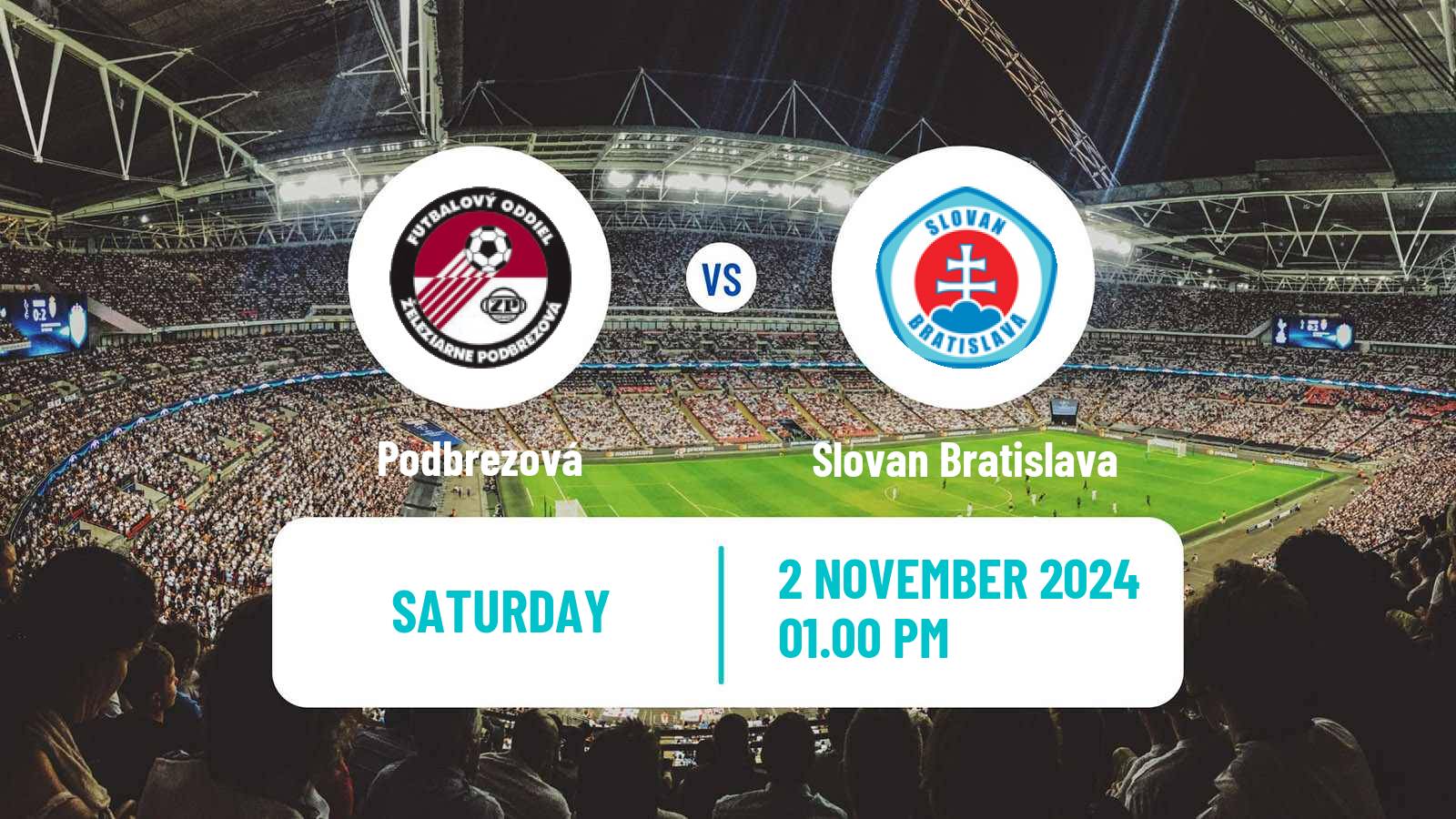 Soccer Slovak Superliga Podbrezová - Slovan Bratislava