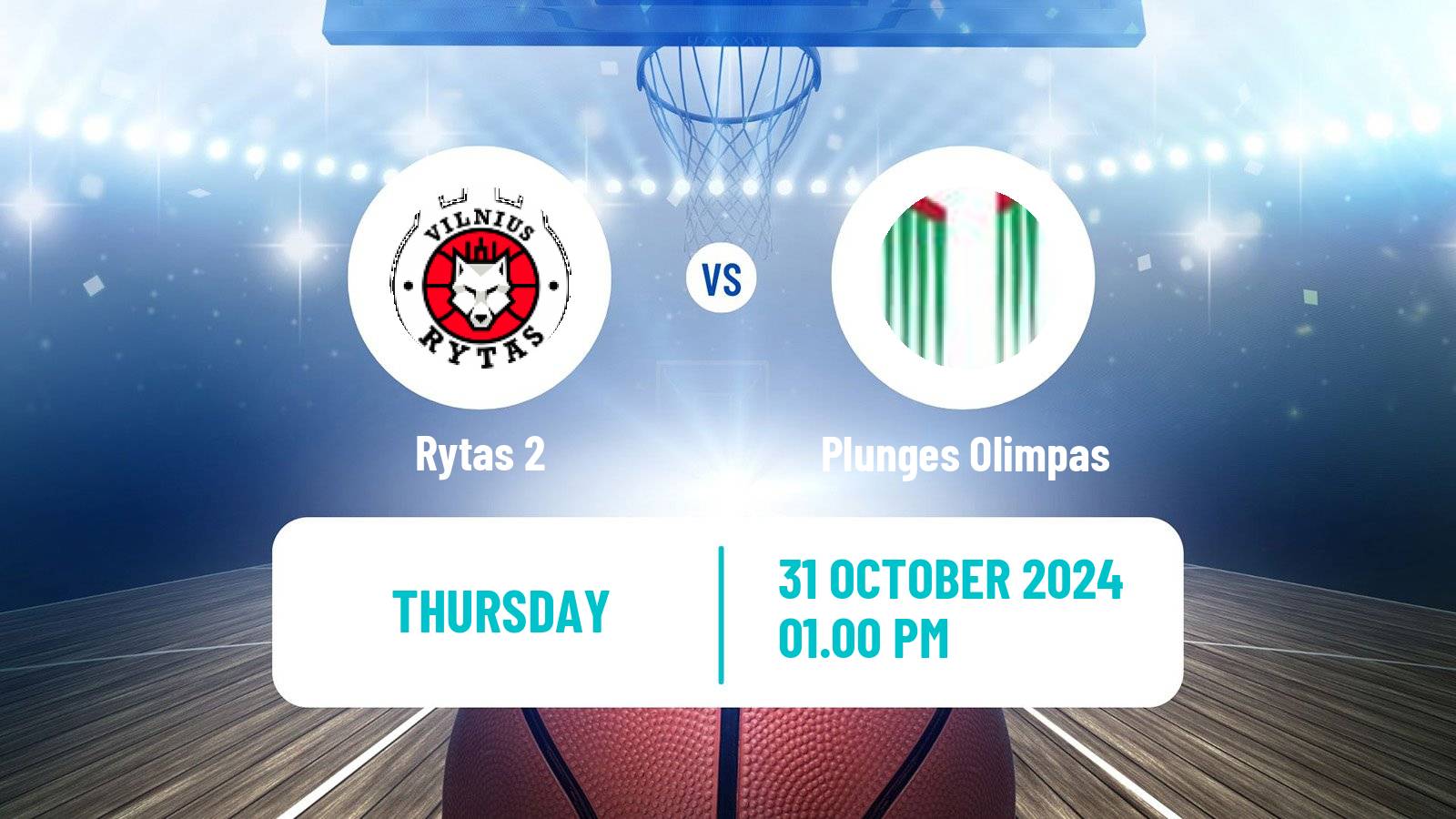 Basketball Lietuvos NKL Rytas 2 - Plunges Olimpas