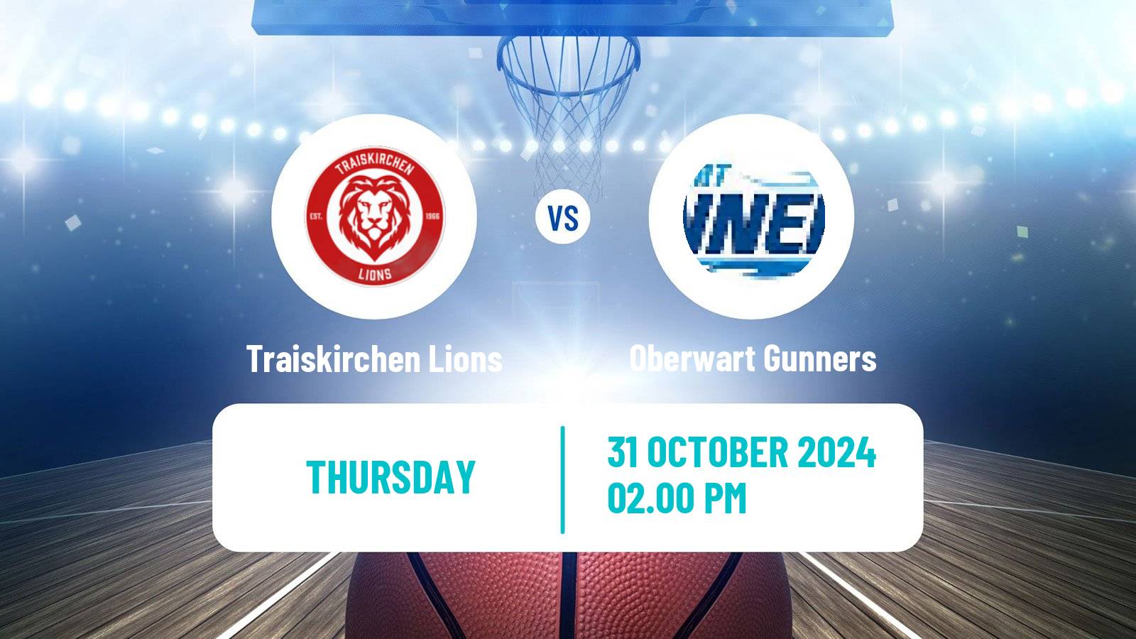 Basketball Austrian Superliga Basketball Traiskirchen Lions - Oberwart Gunners