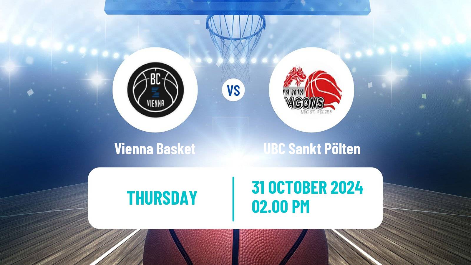 Basketball Austrian Superliga Basketball Vienna Basket - UBC Sankt Pölten