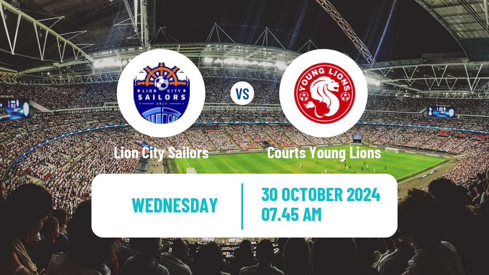 Soccer Singapore Premier League Lion City Sailors - Courts Young Lions