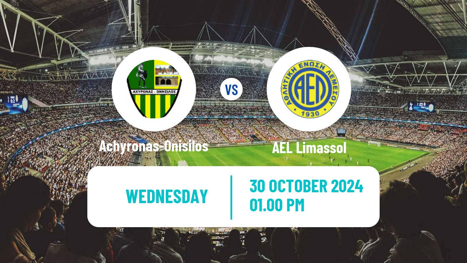 Soccer Cypriot Cup Achyronas-Onisilos - AEL Limassol